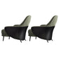 Basic Four Legs Lounge Chair Contemporary Solid Color Accent Armchair Green Cotton and Linen 2 Piece Set Clearhalo 'Accent Chairs' 'accent_chairs' 'Chairs & Seating' 'furn' 'furn_accent_chairs' 'Furniture' 'Living Room Furniture' 6500897