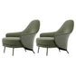 Basic Four Legs Lounge Chair Contemporary Solid Color Accent Armchair Light Green Cotton and Linen 2 Piece Set Clearhalo 'Accent Chairs' 'accent_chairs' 'Chairs & Seating' 'furn' 'furn_accent_chairs' 'Furniture' 'Living Room Furniture' 6500899