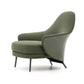 Basic Four Legs Lounge Chair Contemporary Solid Color Accent Armchair Light Green Cotton and Linen 1 Piece Clearhalo 'Accent Chairs' 'accent_chairs' 'Chairs & Seating' 'furn' 'furn_accent_chairs' 'Furniture' 'Living Room Furniture' 6500903