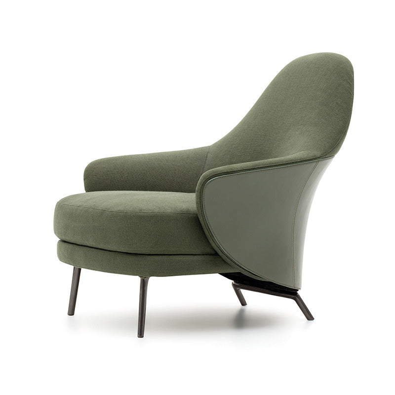 Basic Four Legs Lounge Chair Contemporary Solid Color Accent Armchair Light Green Cotton and Linen 1 Piece Clearhalo 'Accent Chairs' 'accent_chairs' 'Chairs & Seating' 'furn' 'furn_accent_chairs' 'Furniture' 'Living Room Furniture' 6500903