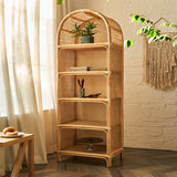 Contemporary Closed Back Bookshelf Standard Shelves Included Bookcase