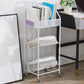 Contemporary Metal Bookcase Standard 3 Shelves Open Back Bookshelf