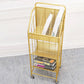 Contemporary Metal Bookcase Standard 3 Shelves Open Back Bookshelf