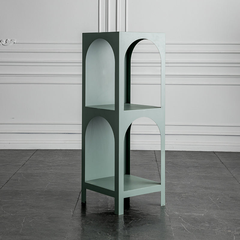 Scandinavian Shelf Bookcase Metal Standard Book Shelf with Rectangular Shelves