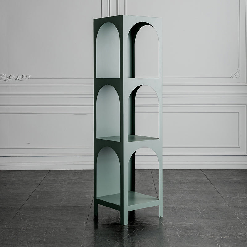 Scandinavian Shelf Bookcase Metal Standard Book Shelf with Rectangular Shelves