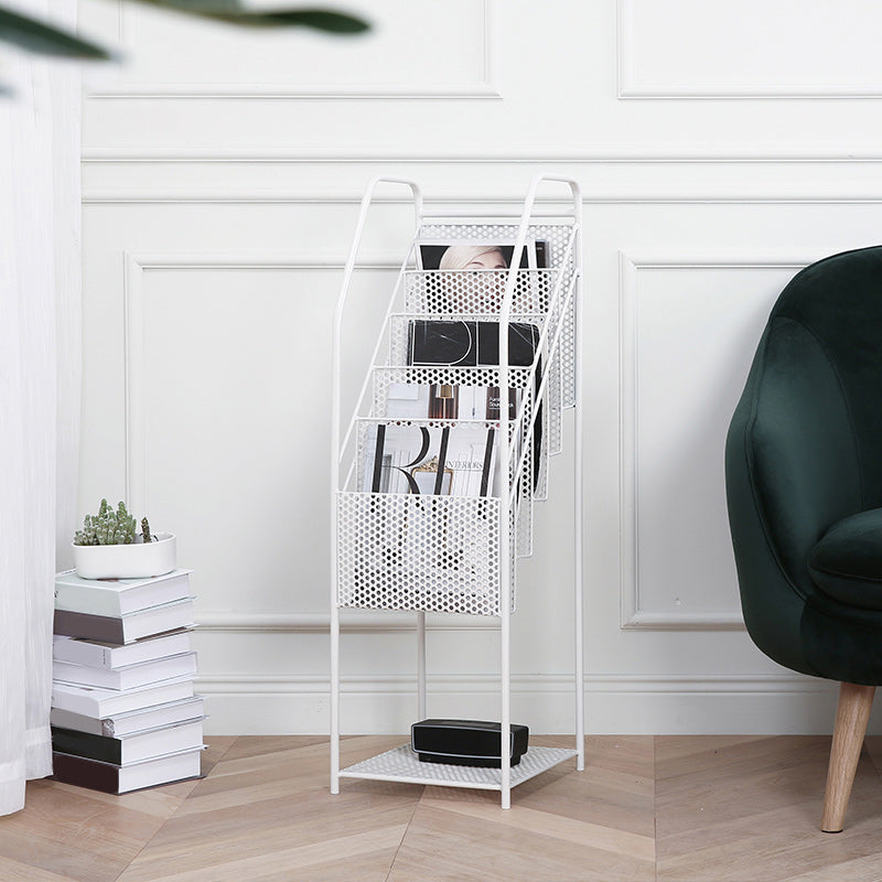 Industrial Closed Back Bookcase Metal Standard Bookshelf with Shelves