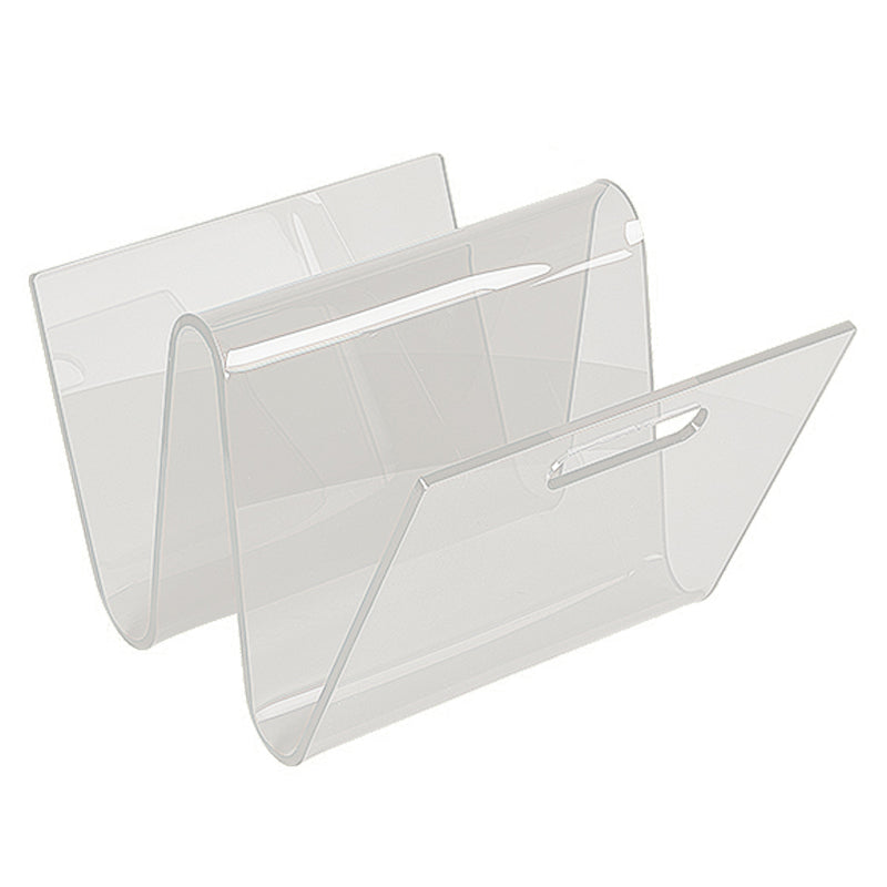 Contemporary Antique Finish Shelf Bookshelf Acrylic Geometric Bookcase