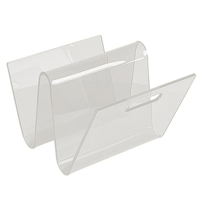 Contemporary Antique Finish Shelf Bookshelf Acrylic Geometric Bookcase