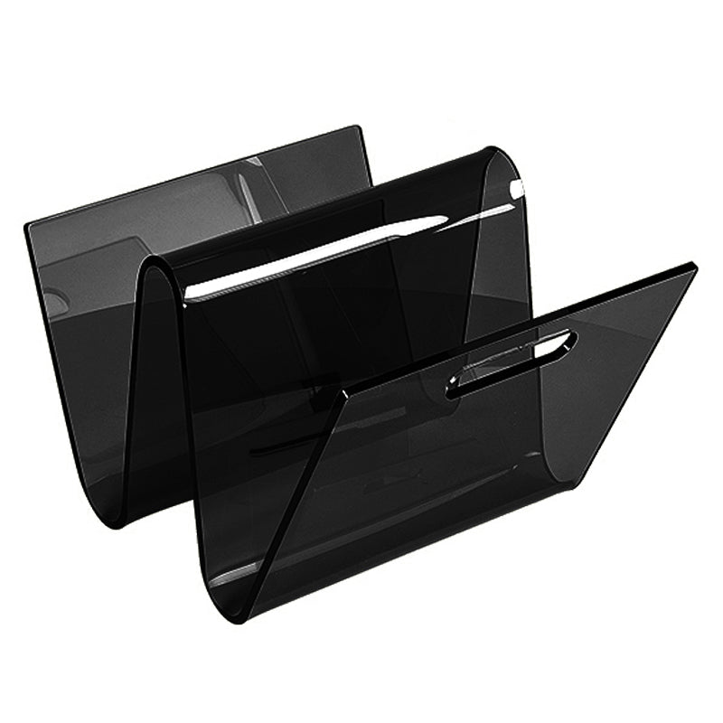 Contemporary Antique Finish Shelf Bookshelf Acrylic Geometric Bookcase