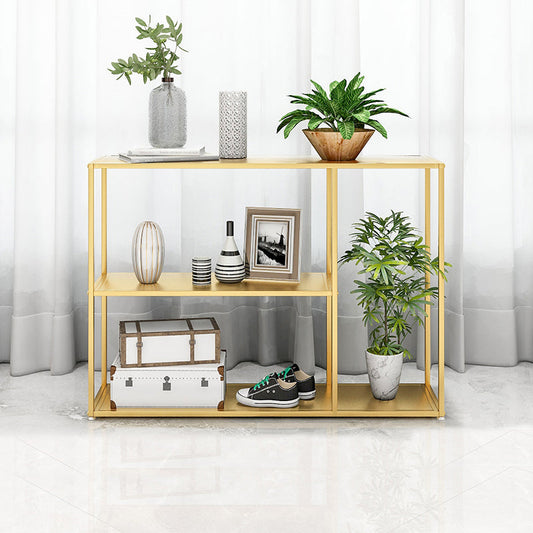 Metal Etagere Bookcase Scandinavian Open Back Bookshelf with Shelves Clearhalo 'Bookcases' 'furn' 'furn_bookcases' 'Furniture' 'Office Furniture' 6500999