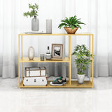 Metal Etagere Bookcase Scandinavian Open Back Bookshelf with Shelves Clearhalo 'Bookcases' 'furn' 'furn_bookcases' 'Furniture' 'Office Furniture' 6500999