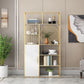 Glam Antique Finish Shelf Bookcase Etagere Bookshelf with Shelves Gold Clearhalo 'Bookcases' 'furn' 'furn_bookcases' 'Furniture' 'Office Furniture' 6501047