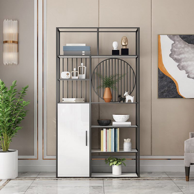 Glam Antique Finish Shelf Bookcase Etagere Bookshelf with Shelves Black Clearhalo 'Bookcases' 'furn' 'furn_bookcases' 'Furniture' 'Office Furniture' 6501048