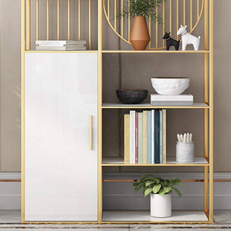 Glam Antique Finish Shelf Bookcase Etagere Bookshelf with Shelves Clearhalo 'Bookcases' 'furn' 'furn_bookcases' 'Furniture' 'Office Furniture' 6501052