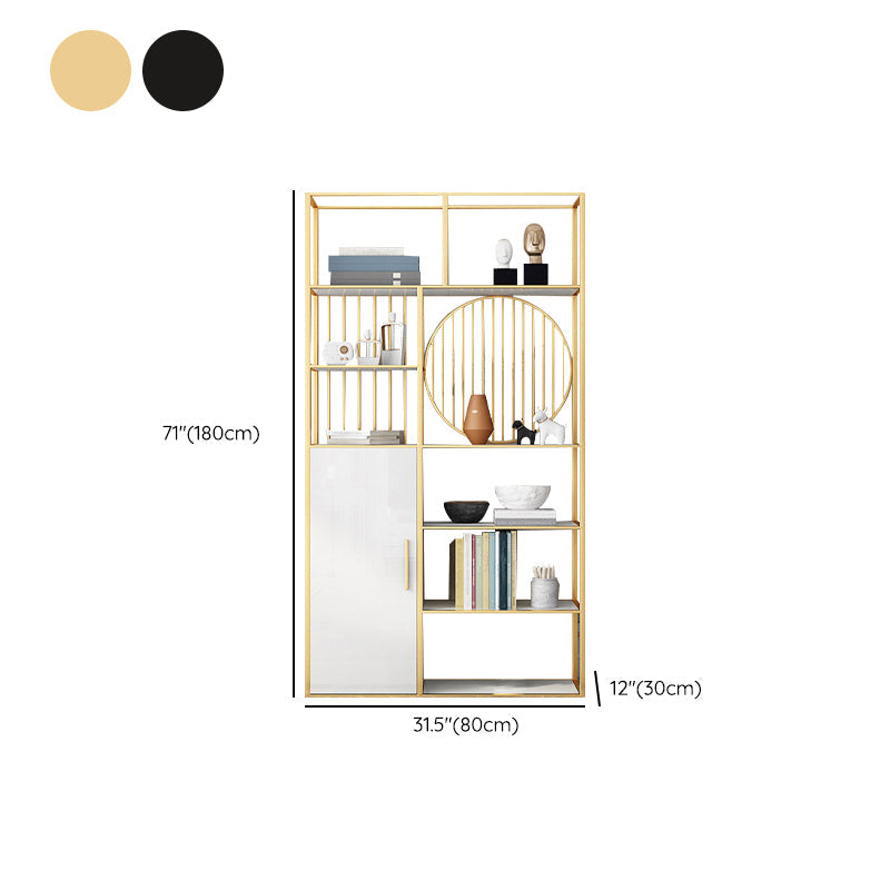 Glam Antique Finish Shelf Bookcase Etagere Bookshelf with Shelves Clearhalo 'Bookcases' 'furn' 'furn_bookcases' 'Furniture' 'Office Furniture' 6501054