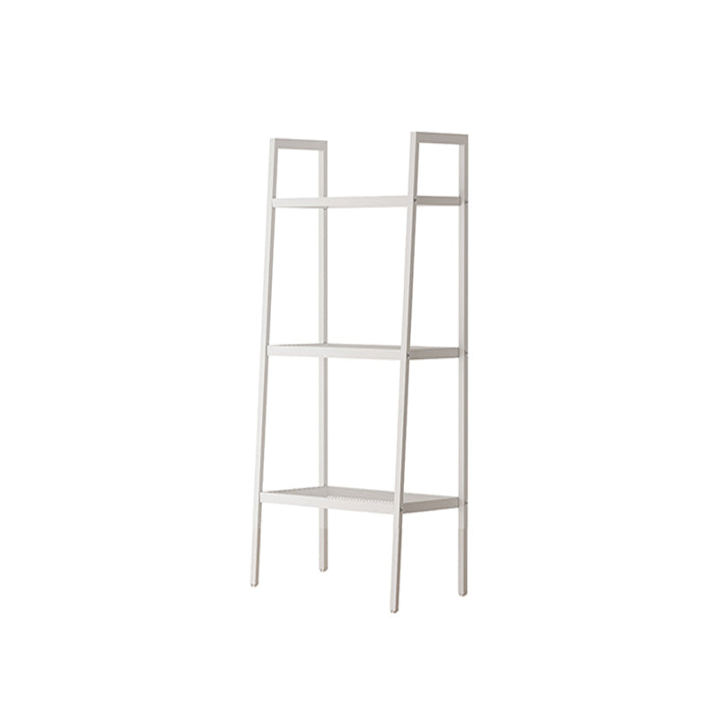 Scandinavian Open Back Bookshelf Ladder Metal Bookcase with Shelves
