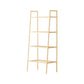 Scandinavian Open Back Bookshelf Ladder Metal Bookcase with Shelves