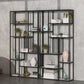 Antique Finish Shelf Bookcase Metal Etagere Bookshelf with Shelves