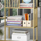Antique Finish Shelf Bookcase Metal Etagere Bookshelf with Shelves
