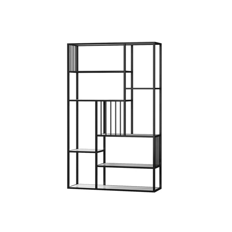 Antique Finish Shelf Bookcase Metal Etagere Bookshelf with Shelves