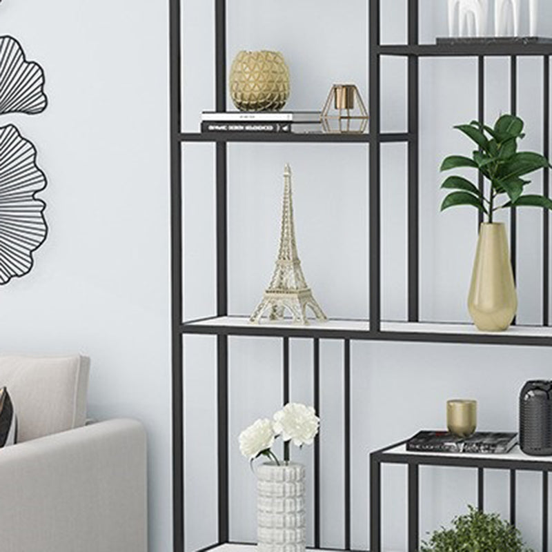 Glam Antique Finish Shelf Bookcase Metal Etagere Bookshelf with Shelves Clearhalo 'Bookcases' 'furn' 'furn_bookcases' 'Furniture' 'Office Furniture' 6501128