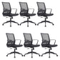 Modern Slide Office Chair Adjustable Seat Height Fixed Arms Desk Chair 6 Piece Set Clearhalo 'furn' 'furn_office_chair' 'Furniture' 'Office Chairs' 'Office Furniture' 'office_chair' 6501898