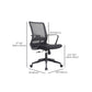 Modern Slide Office Chair Adjustable Seat Height Fixed Arms Desk Chair Clearhalo 'furn' 'furn_office_chair' 'Furniture' 'Office Chairs' 'Office Furniture' 'office_chair' 6501906