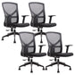 Modern Office Chair Slide Adjustable Seat Height Fixed Arms Desk Chair 4 Piece Set Clearhalo 'furn' 'furn_office_chair' 'Furniture' 'Office Chairs' 'Office Furniture' 'office_chair' 6501909