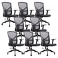 Modern Office Chair Slide Adjustable Seat Height Fixed Arms Desk Chair 8 Piece Set Clearhalo 'furn' 'furn_office_chair' 'Furniture' 'Office Chairs' 'Office Furniture' 'office_chair' 6501913