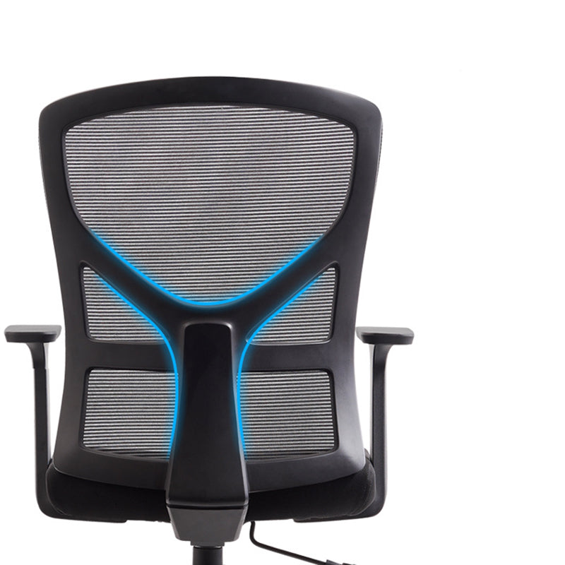 Modern Office Chair Slide Adjustable Seat Height Fixed Arms Desk Chair Clearhalo 'furn' 'furn_office_chair' 'Furniture' 'Office Chairs' 'Office Furniture' 'office_chair' 6501916