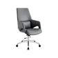 Modern Leather Managers Chair Ergonomic Executive Chair for Office Black 1 Piece Casters Included Clearhalo 'furn' 'furn_office_chair' 'Furniture' 'Office Chairs' 'Office Furniture' 'office_chair' 6501983
