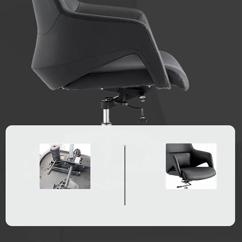 Modern Leather Managers Chair Ergonomic Executive Chair for Office Clearhalo 'furn' 'furn_office_chair' 'Furniture' 'Office Chairs' 'Office Furniture' 'office_chair' 6501994