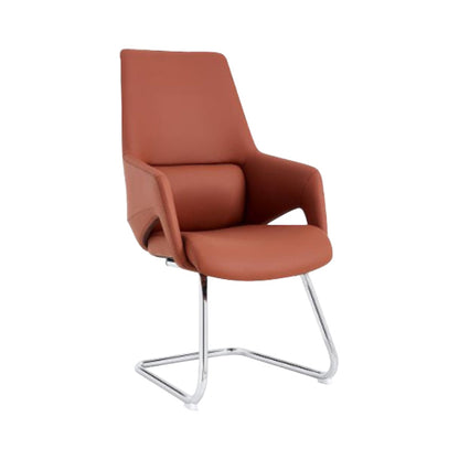 Modern Leather Managers Chair Ergonomic Executive Chair for Office Orange 1 Piece Casters Not Included Clearhalo 'furn' 'furn_office_chair' 'Furniture' 'Office Chairs' 'Office Furniture' 'office_chair' 6502005