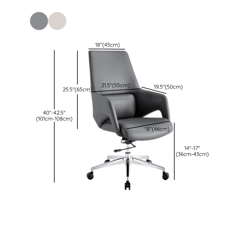 Modern Leather Managers Chair Ergonomic Executive Chair for Office Clearhalo 'furn' 'furn_office_chair' 'Furniture' 'Office Chairs' 'Office Furniture' 'office_chair' 6502010