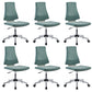 Mid Back Home Office Chair Modern Armless Upholstered Conference Chair