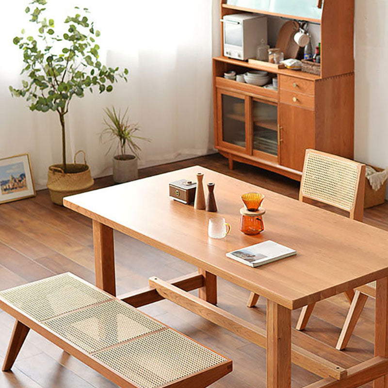 Tropical Seating Bench Solid Wood Rectangle Bench for Dining Room Clearhalo 'Benches' 'Chairs & Seating' 'furn' 'furn_benches' 'Furniture' 'Living Room Furniture' 6502058