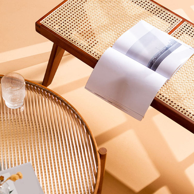 Tropical Seating Bench Solid Wood Rectangle Bench for Dining Room Clearhalo 'Benches' 'Chairs & Seating' 'furn' 'furn_benches' 'Furniture' 'Living Room Furniture' 6502064