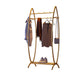 Glam Coat Rack Metal 2 Soporte de estantería de almacenamiento de riel colgante con 4 ganchos
