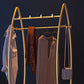 Glam Coat Rack Metal 2 Soporte de estantería de almacenamiento de riel colgante con 4 ganchos