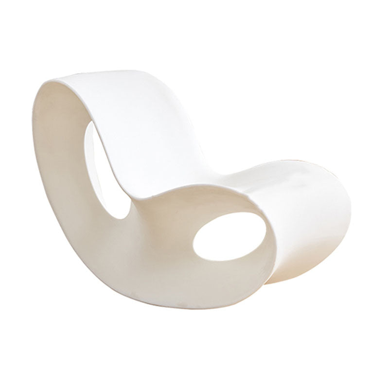 Chaise à bascule contemporaine chaise à bascule en acrylique de couleur solide sans accoudoir