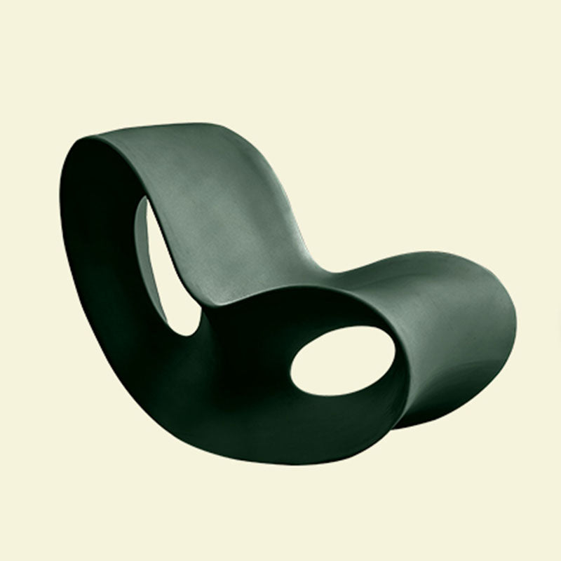 Chaise à bascule contemporaine chaise à bascule en acrylique de couleur solide sans accoudoir