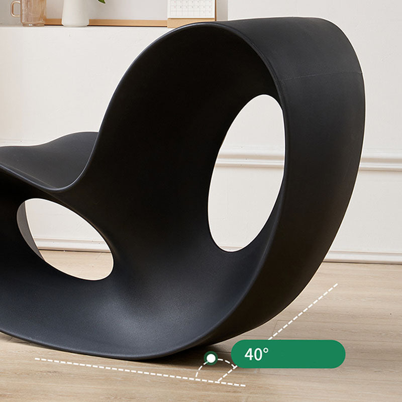 Chaise à bascule contemporaine chaise à bascule en acrylique de couleur solide sans accoudoir