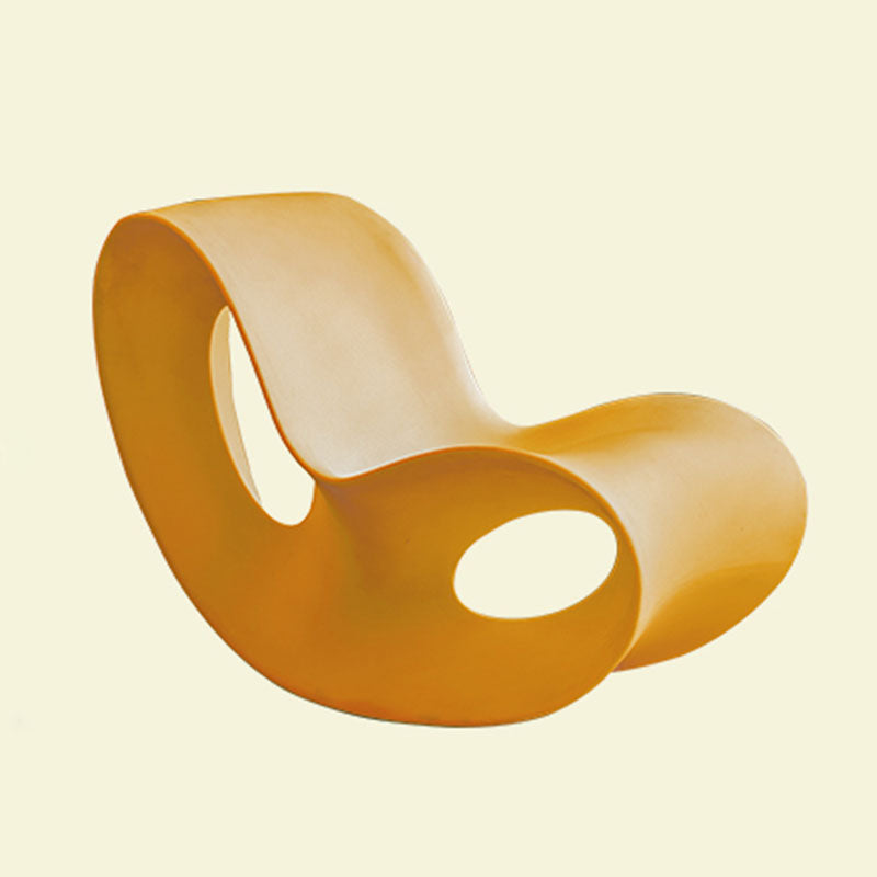 Chaise à bascule contemporaine chaise à bascule en acrylique de couleur solide sans accoudoir