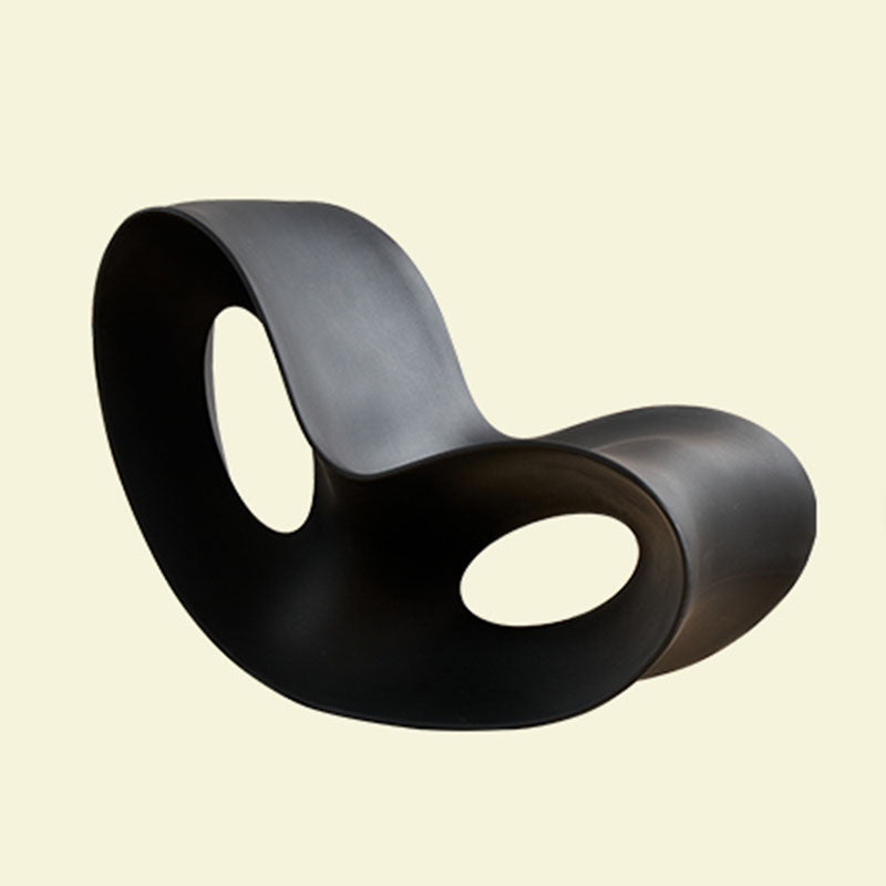 Chaise à bascule contemporaine chaise à bascule en acrylique de couleur solide sans accoudoir