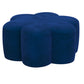 Flower Shape Pouf Velvet Pure Color Scratch Resistant Upholstered Pouf
