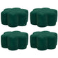Flower Shape Pouf Velvet Pure Color Scratch Resistant Upholstered Pouf