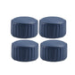 Modern Pouf Ottoman Genuine Leather Upholstered Cylinder Shape Ottoman Dark Blue 4 Piece Set Clearhalo 'furn' 'furn_ottomans_poufs' 'Furniture' 'Living Room Furniture' 'Ottomans & Poufs' 'ottomans_poufs' 6502316