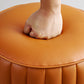 Modern Pouf Ottoman Genuine Leather Upholstered Cylinder Shape Ottoman Clearhalo 'furn' 'furn_ottomans_poufs' 'Furniture' 'Living Room Furniture' 'Ottomans & Poufs' 'ottomans_poufs' 6502321
