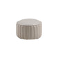 Modern Pouf Ottoman Genuine Leather Upholstered Cylinder Shape Ottoman Light Gray 1 Piece Clearhalo 'furn' 'furn_ottomans_poufs' 'Furniture' 'Living Room Furniture' 'Ottomans & Poufs' 'ottomans_poufs' 6502328