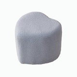 Contemporary Pouf Solid Color Sherpa Heart Shape Fade Resistant Pouf Clearhalo 'furn' 'furn_ottomans_poufs' 'Furniture' 'Living Room Furniture' 'Ottomans & Poufs' 'ottomans_poufs' 6502343